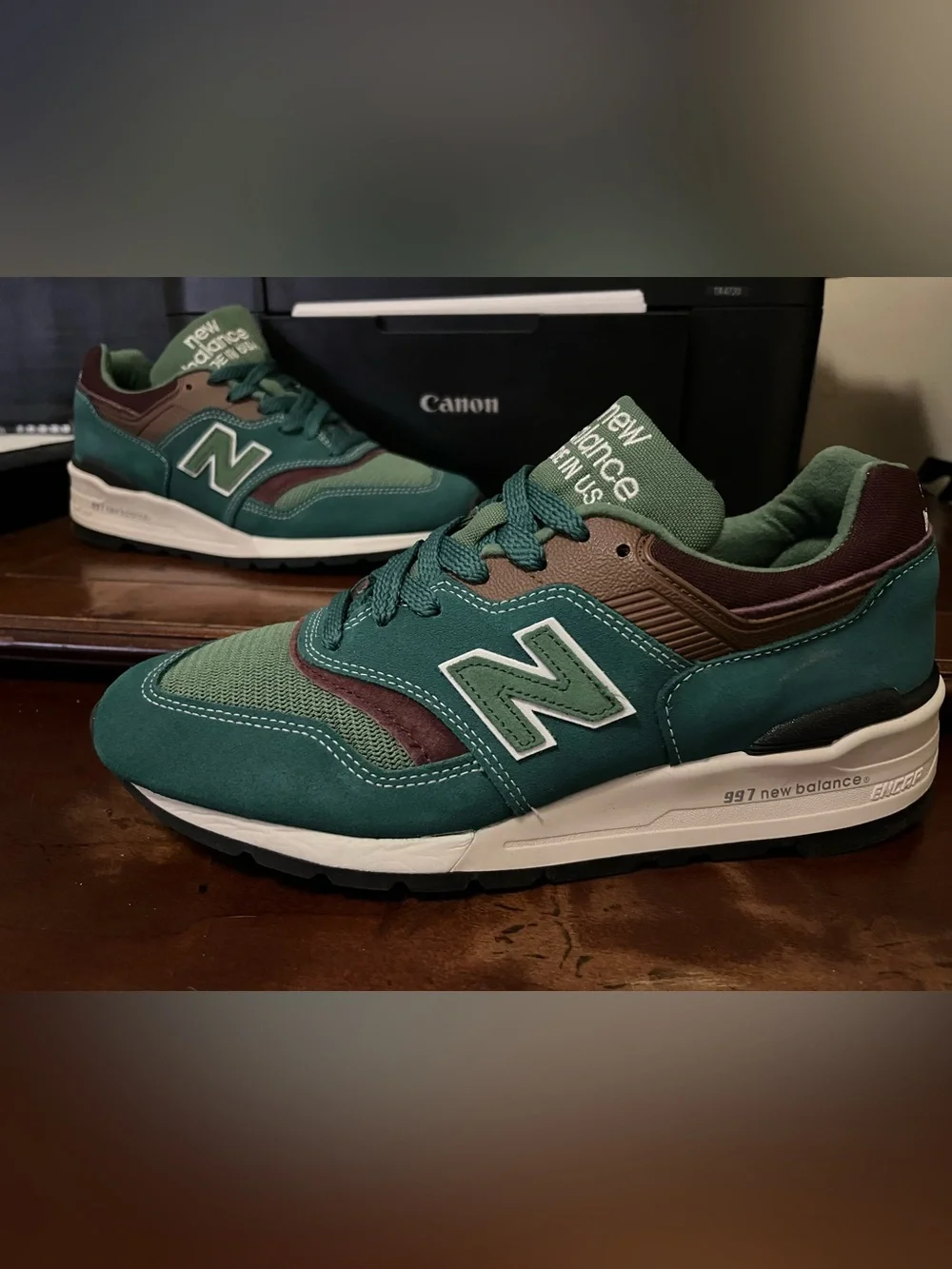 New balance 997 men size 8 U997TB green - Picture 2 of 11